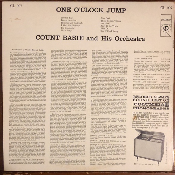 Count Basie One O'clock Jump Vinyl Lp '57 - Picture 6 of 6